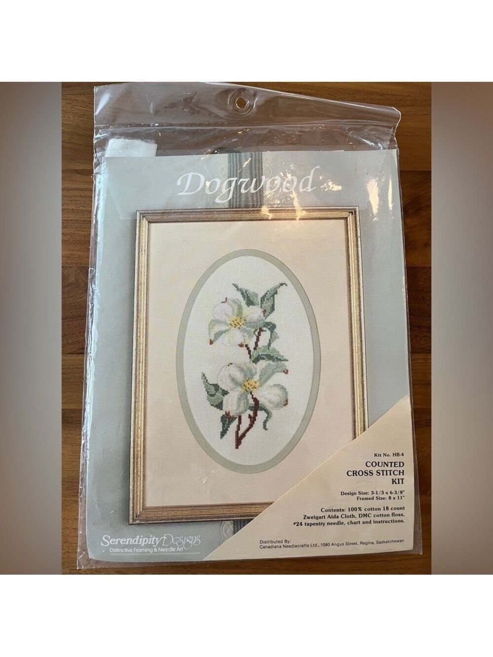 VINTAGE Counted Cross Stitch Kit Serendipity Designs Dogwood Pattern Crafting